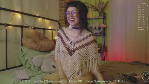 Snapshot of blushing_nymph chatting on February 2026 06:19:02 AM Im Nym Justa nymph on twitter and IG online show from February 2026 06:19:02 AM