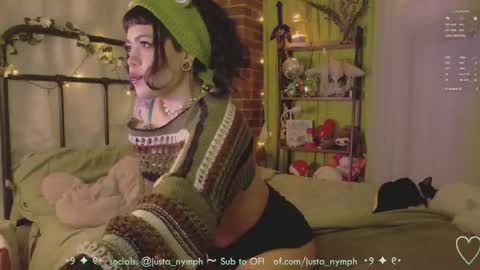 Snapshot of blushing_nymph chatting on February 2026 02:24:01 AM Im Nym Justa nymph on twitter and IG online show from February 2026 02:24:01 AM