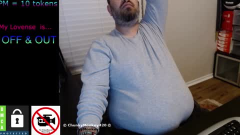 Snapshot of chunkymonkey420 chatting on February 2025 04:15:02 AM Spencer Smokey Bear online show from February 2025 04:15:02 AM