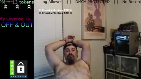Snapshot of chunkymonkey420 chatting on March 2026 03:23:02 AM Spencer Smokey Bear online show from March 2026 03:23:02 AM