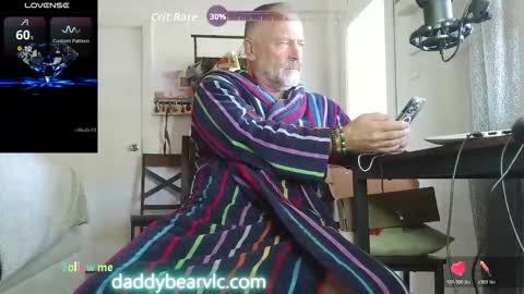 Snapshot of daddybearvlc chatting on November 2025 12:27:02 PM DaddyBear online show from November 2025 12:27:02 PM
