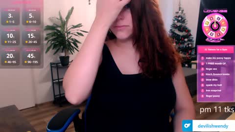 Snapshot of devilishwendy chatting on January 2025 10:38:02 AM Wendyin pvt all from tipmenu free except anal and big dildo online show from January 2025 10:38:02 AM