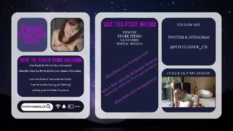 Lex Vive foxygamer cb online show from June 2026 01:15:02 AM