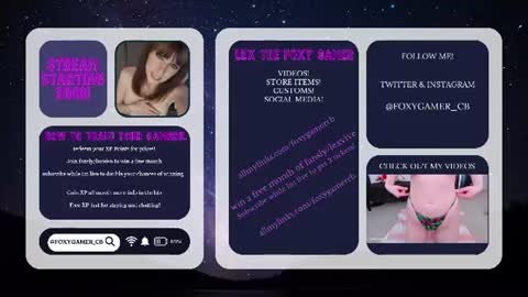 Lex Vive foxygamer cb online show from June 2026 01:25:01 AM
