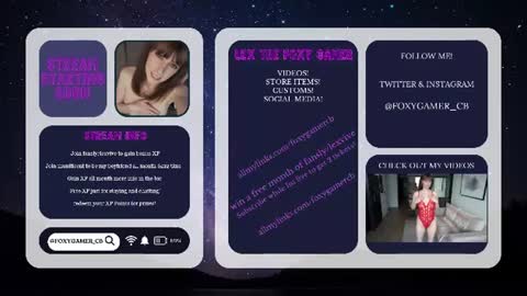Lex Vive foxygamer cb online show from July 2026 12:59:01 AM