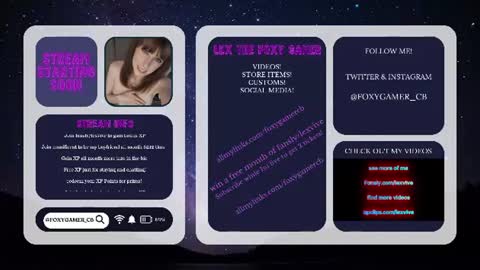 Lex Vive foxygamer cb online show from July 2026 12:59:02 AM