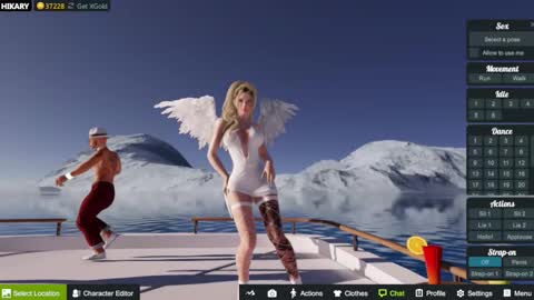 Snapshot of hikary__moon chatting on October 2025 07:00:01 PM Eva online show from October 2025 07:00:01 PM