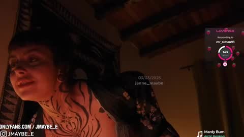 Snapshot of janne_maybe chatting on March 2025 10:20:02 PM jmaybe e online show from March 2025 10:20:02 PM