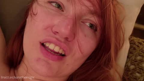 Snapshot of karathemagic chatting on March 2025 10:54:02 AM I am here around 5am GMT karathemagic online show from March 2025 10:54:02 AM