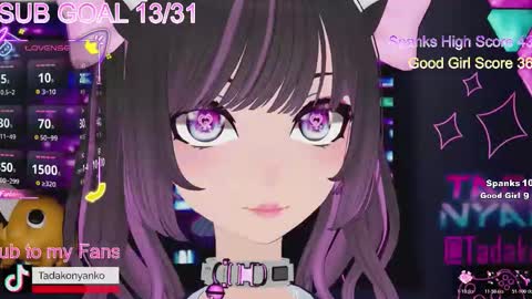 Snapshot of tadakonyanko chatting on March 2026 08:14:01 PM Tadako Nyanko online show from March 2026 08:14:01 PM