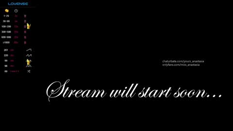 Snapshot of yours_anastasia chatting on March 2025 07:50:02 PM Anastasia online show from March 2025 07:50:02 PM