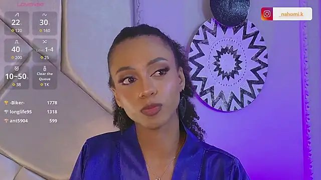 Snapshot of Nahomi_King chatting on February 2025 07:27:01 PM Nahomi King online show from February 2025 07:27:01 PM