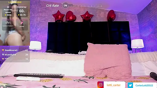 Snapshot of LottiCarter chatting on February 2025 08:17:02 AM LottiCarter online show from February 2025 08:17:02 AM