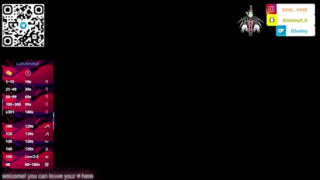 d3m0ny0 0 online show from January 2026 04:55:01 PM