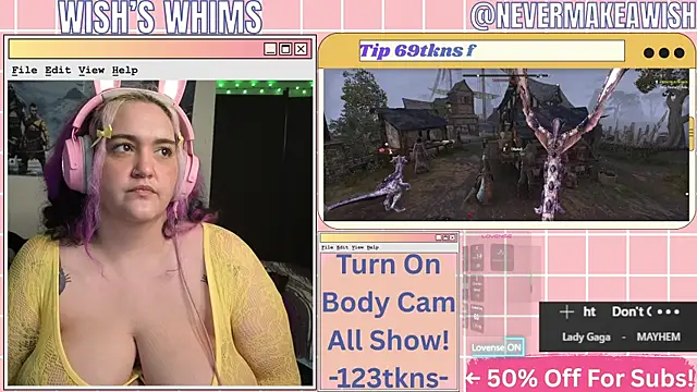 nevermakeawish online show from July 2026 10:53:01 AM