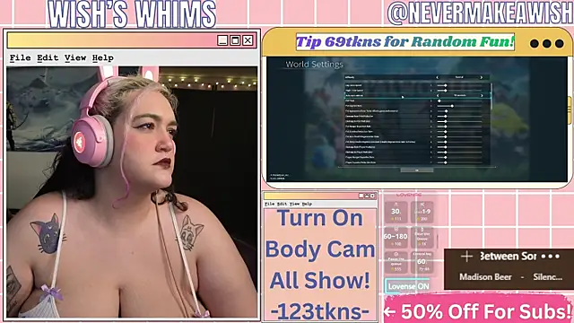 nevermakeawish online show from July 2026 11:12:01 AM