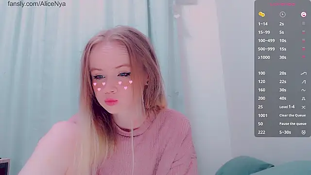 Snapshot of AliceNya_cute chatting on February 2026 05:25:02 AM AliceNya cute online show from February 2026 05:25:02 AM