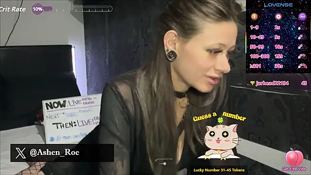 AshenRoe online show from March 2026 09:35:01 AM