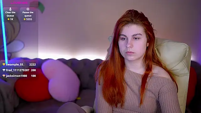 Snapshot of GingerPinky chatting on February 2026 05:02:02 AM GingerPinky online show from February 2026 05:02:02 AM