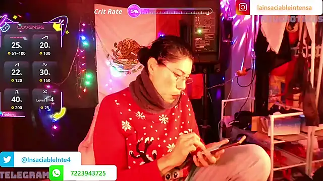 Snapshot of LaInsaciableIntensa chatting on April 2026 01:51:01 AM LaInsaciableIntensa online show from April 2026 01:51:01 AM