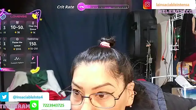Snapshot of LaInsaciableIntensa chatting on April 2026 12:02:02 AM LaInsaciableIntensa online show from April 2026 12:02:02 AM
