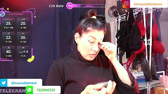 Snapshot of LaInsaciableIntensa chatting on May 2026 01:44:01 AM LaInsaciableIntensa online show from May 2026 01:44:01 AM