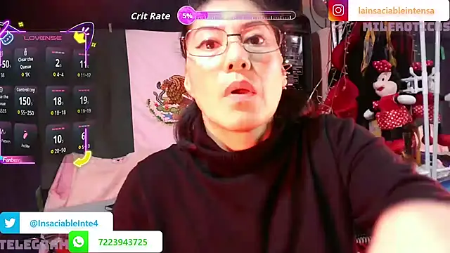 Snapshot of LaInsaciableIntensa chatting on May 2026 02:07:01 AM LaInsaciableIntensa online show from May 2026 02:07:01 AM