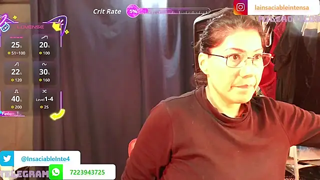 Snapshot of LaInsaciableIntensa chatting on May 2026 12:08:02 AM LaInsaciableIntensa online show from May 2026 12:08:02 AM
