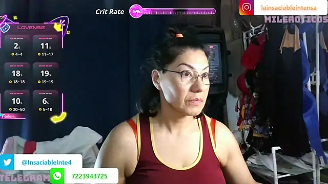 Snapshot of LaInsaciableIntensa chatting on May 2026 01:45:01 AM LaInsaciableIntensa online show from May 2026 01:45:01 AM
