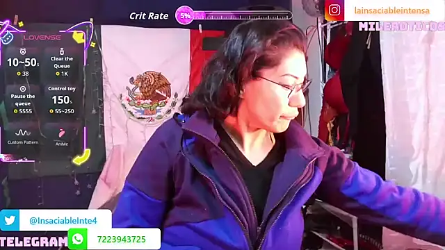 Snapshot of LaInsaciableIntensa chatting on May 2026 01:11:02 AM LaInsaciableIntensa online show from May 2026 01:11:02 AM